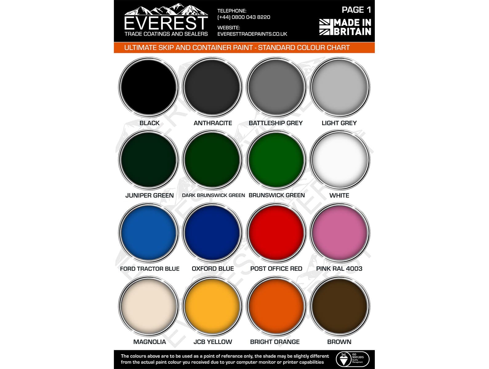 Everest - Skip & Container Paint - Everest Paints