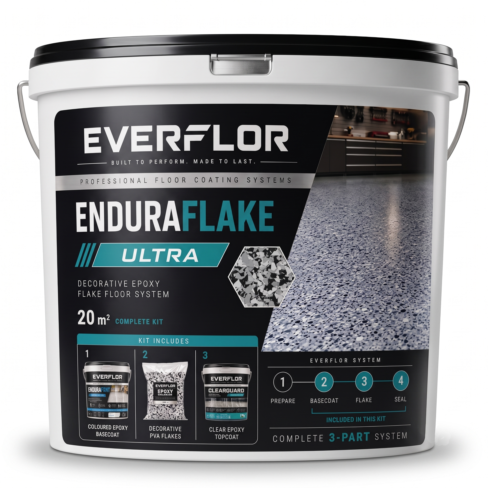 Everest Trade - Peinture Époxy HB pour Sol d'Usine - Grade Industriel - Revêtement Époxy Bi-composant