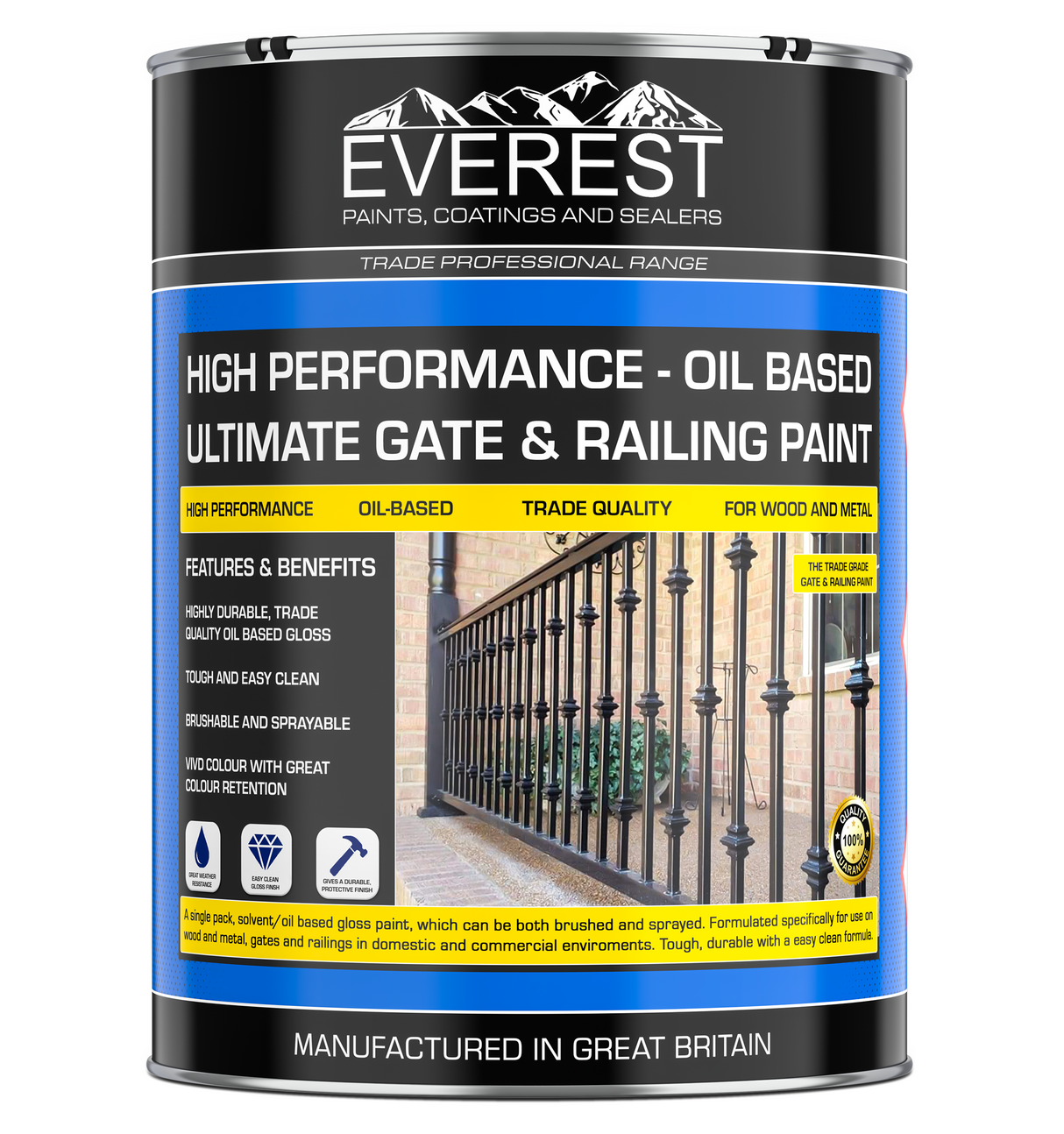 Everest Paints - Ultimate Gate & Railing Paint - Oil-Based Coating