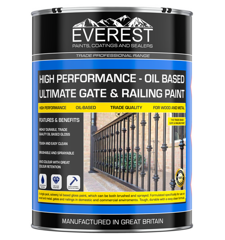 Everest Paints - Peinture ultime pour portails et balustrades - Revêtement à base d'huile