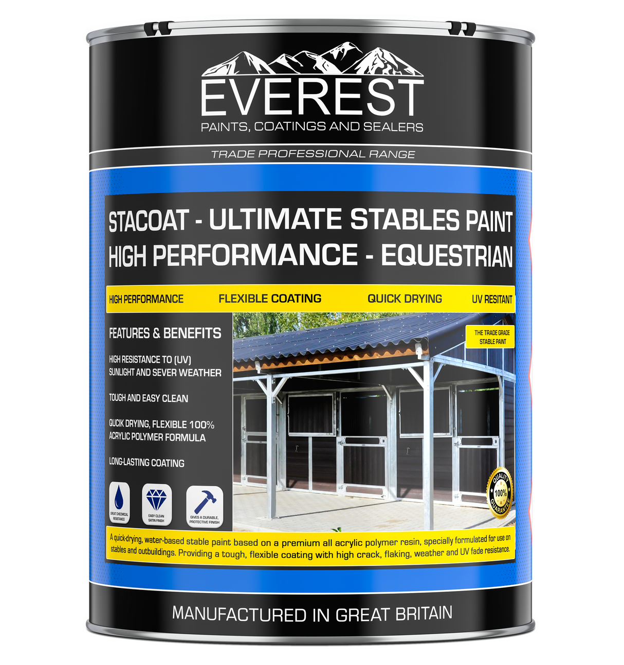 Everest Coatings - STACOAT - Ultimate Stables Verf - Hoge Prestaties - Ruitersport