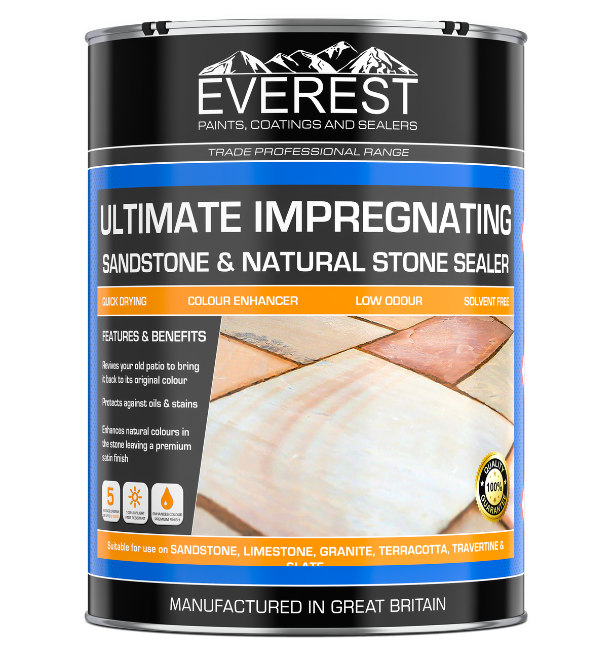 Everest Trade - Natural Stone and Sandstone Sealer - Ultimate Sandstone Slab Sealer - 5 Litre