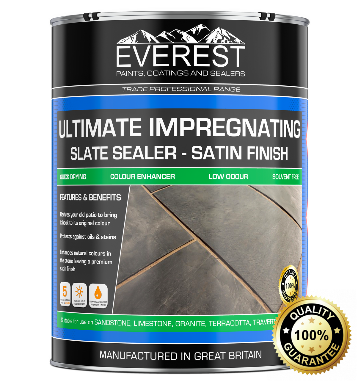 Everest Trade Paints - Ultimate Slate Sealer - Satin Finish - Impregnating Formula - PremiumPaints