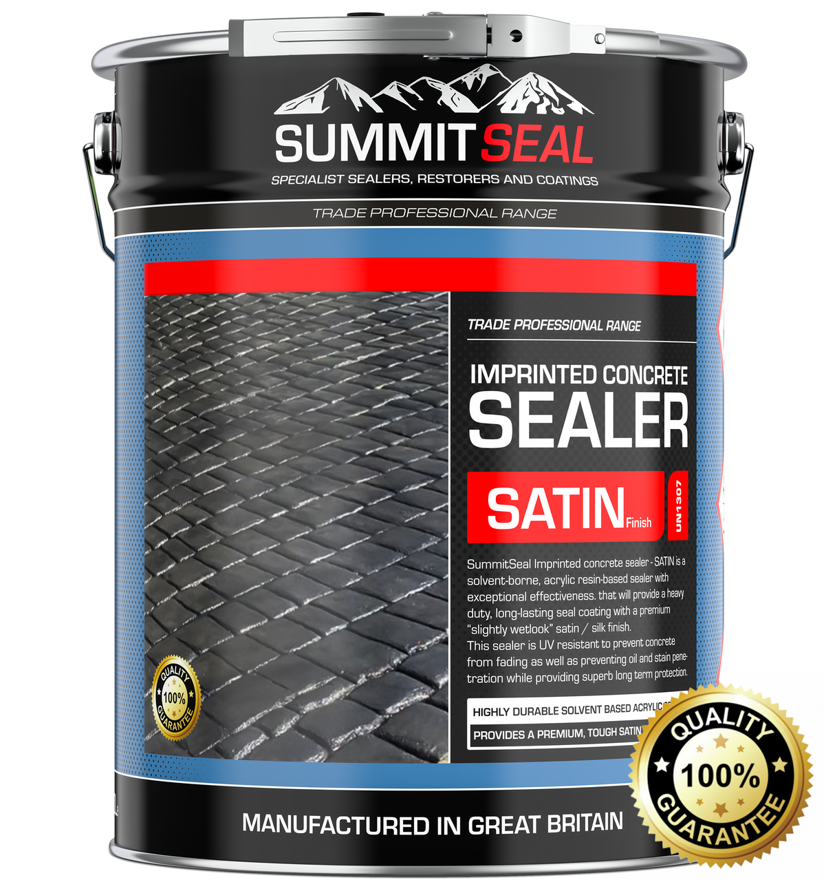 SummitSeal - Sellador para Hormigón Impreso - SATINADO / Efecto Mojado - Alta Durabilidad - Calidad Profesional