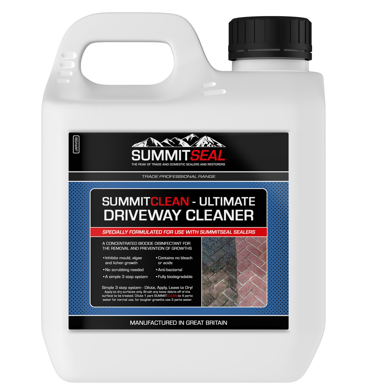 SummitClean - Ultieme opritreiniger voor opritten en terrassen (verkrijgbaar in 1 en 5 liter)