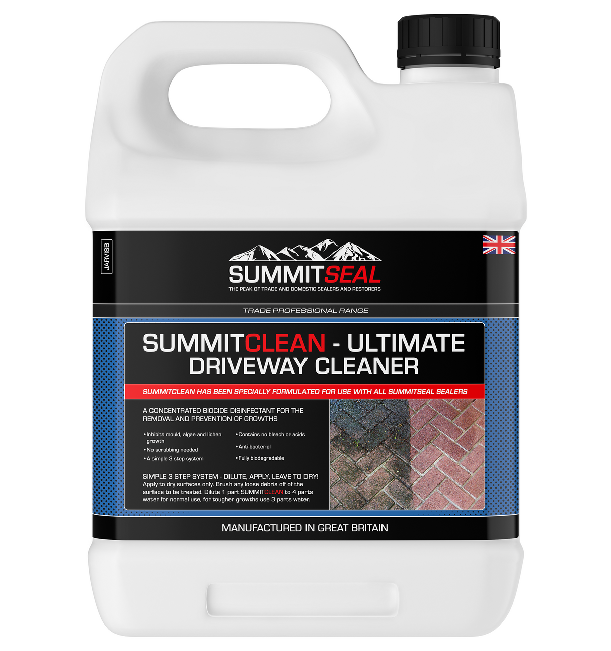 SummitClean – Ultimativer Einfahrtsreiniger für Einfahrten und Terrassen (erhältlich in 1 und 5 Litern)