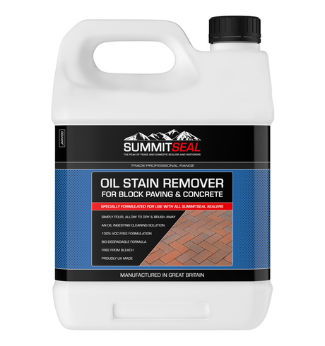 SummitSeal - Oil Stain Remover for Block Paving & Concrete (Available in 1 or 5 Litre Sizes)