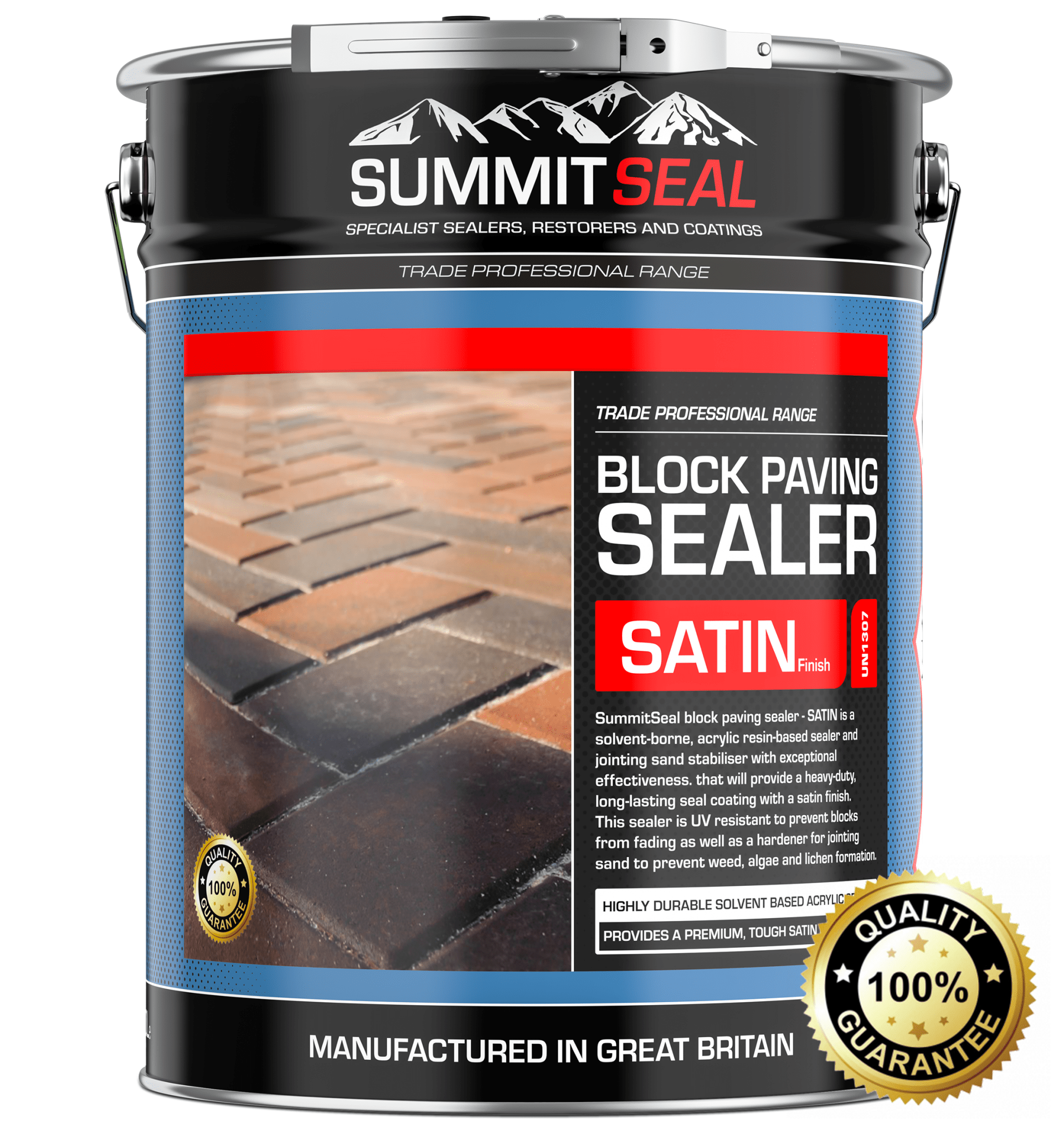SummitSeal - Block Paving Sealer - Acrylic Solvent Based - Satin - Everest Paints